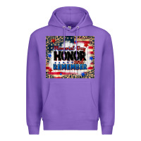 Purple memorial day honor and remember Premium Hoodie - CowGirlArtShop