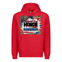 Red memorial day honor and remember Premium Hoodie - CowGirlArtShop