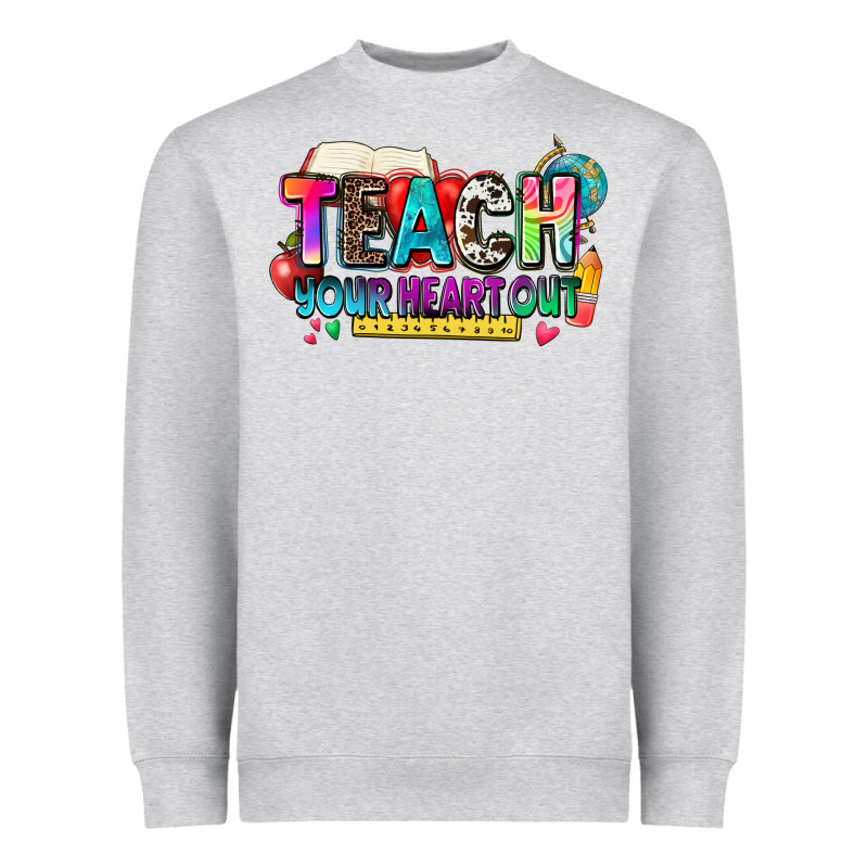 Teach Your Heart Out Heavyweight Sweatshirt by NancyCooperArtShop | Teevron