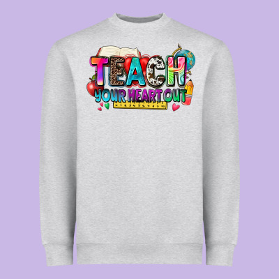 Teach Your Heart Out Heavyweight Sweatshirt Designed By Nancycooperartshop