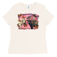 Bone valentine's day barn and black angus with charolais Ladies Tee - RanaPortraitStore