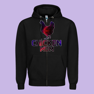 Chicken Mom Zipper Hoodie Designed By Bettercallsaul