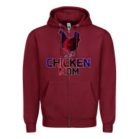 Burgundy Chicken Mom Zipper Hoodie - Bettercallsaul