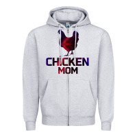 Heather Grey Chicken Mom Zipper Hoodie - Bettercallsaul