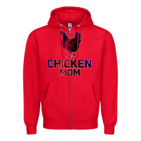 Red Chicken Mom Zipper Hoodie - Bettercallsaul