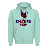 Seafoam Chicken Mom Zipper Hoodie - Bettercallsaul