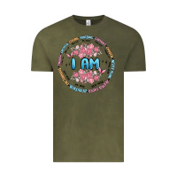 Vintage Olive i am inspiration Vintage Tee - MaliasSmallBusiness