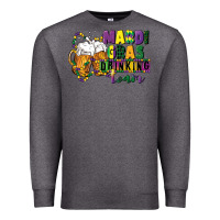 Charcoal Heather mardi gras drinking team 12 inches 300 dpi Premium Sweatshirt - CowGirlArtShop