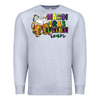 Heather Grey mardi gras drinking team 12 inches 300 dpi Premium Sweatshirt - CowGirlArtShop