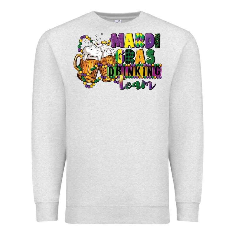 Mardi Gras Drinking Team 12 Inches 300 Dpi Premium Sweatshirt by CowGirlArtShop | Teevron