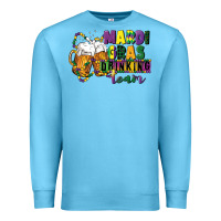 Ocean Blue mardi gras drinking team 12 inches 300 dpi Premium Sweatshirt - CowGirlArtShop