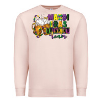 Pale Pink mardi gras drinking team 12 inches 300 dpi Premium Sweatshirt - CowGirlArtShop
