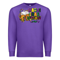 Purple mardi gras drinking team 12 inches 300 dpi Premium Sweatshirt - CowGirlArtShop