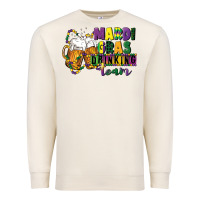 Sandshell mardi gras drinking team 12 inches 300 dpi Premium Sweatshirt - CowGirlArtShop