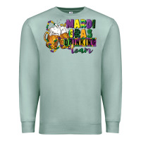 Seafoam mardi gras drinking team 12 inches 300 dpi Premium Sweatshirt - CowGirlArtShop