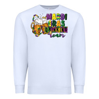White mardi gras drinking team 12 inches 300 dpi Premium Sweatshirt - CowGirlArtShop