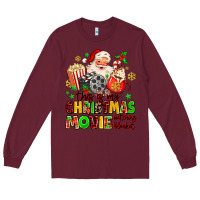 Burgundy this is my christmas movie watching blanket Long Sleeve Tee - MaliasSmallBusiness