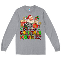 Heather Grey this is my christmas movie watching blanket Long Sleeve Tee - MaliasSmallBusiness