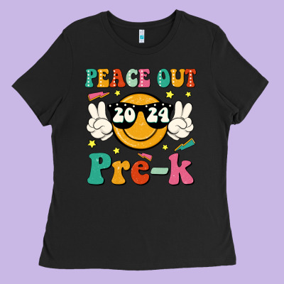 Peace Out 2024 Pre K Ladies Tee Designed By Jahusdesignshop