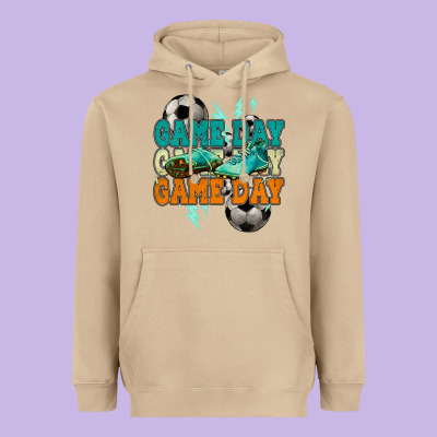 Game Day Lightning Bolt Soccer Heavyweight Hoodie Designed By Howdyjamesfarm