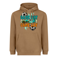 Toasted Coconut Game day lightning bolt soccer Heavyweight Hoodie - HowdyJamesFarm