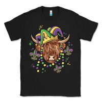 Black mardi gras cow Classic Tee - MaliasSmallBusiness