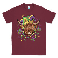 Burgundy mardi gras cow Classic Tee - MaliasSmallBusiness
