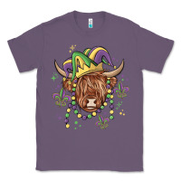 Lavender mardi gras cow Classic Tee - MaliasSmallBusiness