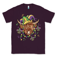 Plum mardi gras cow Classic Tee - MaliasSmallBusiness