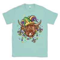Seafoam mardi gras cow Classic Tee - MaliasSmallBusiness