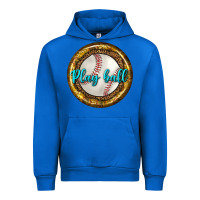 Cobalt baseball with sunflower round earrings Urban Hoodie - BundleAndBundleShop