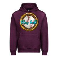 Mauve Wine baseball with sunflower round earrings Urban Hoodie - BundleAndBundleShop