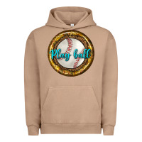 Pigment Burro baseball with sunflower round earrings Urban Hoodie - BundleAndBundleShop