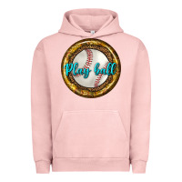 Pigment Salmon baseball with sunflower round earrings Urban Hoodie - BundleAndBundleShop