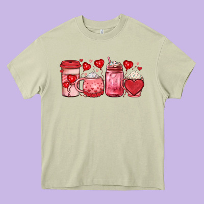 Valentines Day Coffee Heavy Core Tee Designed By Jahusdesignshop