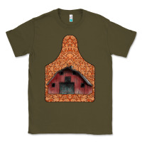 Army Green Barn Earning Classic Tee - CowhideDigitalArt