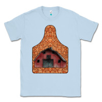 Dusty Blue Barn Earning Classic Tee - CowhideDigitalArt