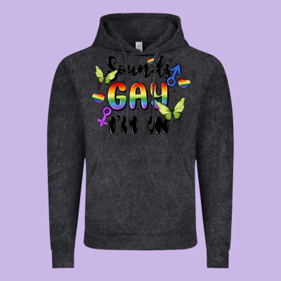 Sounds Gay I'm In Vintage Hoodie Designed By Maliassmallbusiness