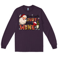 Plum dear santa just bring wine Long Sleeve Tee - MaliasSmallBusiness