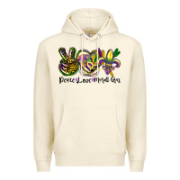 Sandshell peace love mardi gras Premium Hoodie - CowGirlArtShop