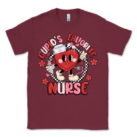 Burgundy cupids favorite nurse Classic Tee - MaliasSmallBusiness