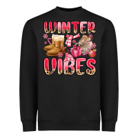 Black pink winter vibes Heavyweight Sweatshirt - MaliasSmallBusiness