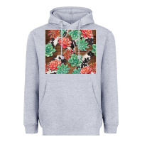 Heather Grey succulents and cowhide Heavyweight Hoodie - TumblerDesignByShophia