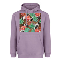 Lavender succulents and cowhide Heavyweight Hoodie - TumblerDesignByShophia