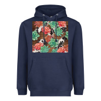 Navy succulents and cowhide Heavyweight Hoodie - TumblerDesignByShophia