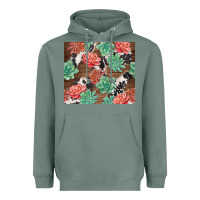 Sage succulents and cowhide Heavyweight Hoodie - TumblerDesignByShophia