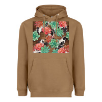 Toasted Coconut succulents and cowhide Heavyweight Hoodie - TumblerDesignByShophia