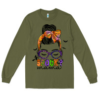 Army Green spooky mama Long Sleeve Tee - JahusDesignShop