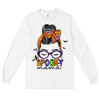 White spooky mama Long Sleeve Tee - JahusDesignShop