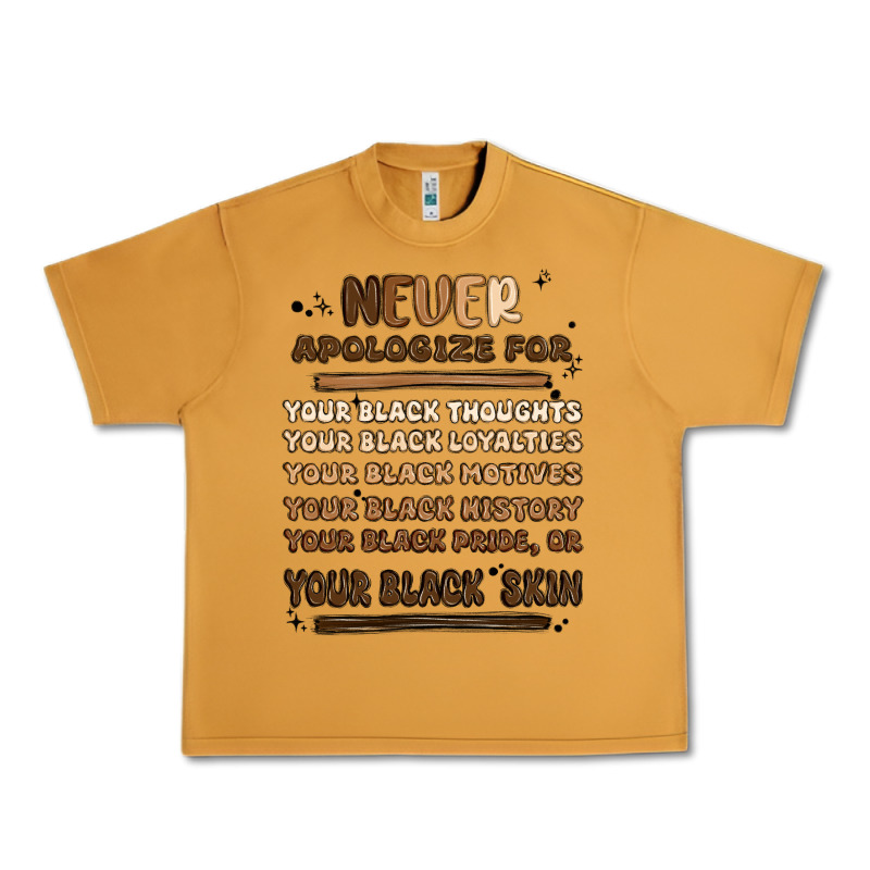 Never Apologize Urban Heavy Tee by MaliasSmallBusiness | Teevron